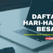DAFTAR HARI-HARI BESAR NASIONAL DAN INTERNASIONAL